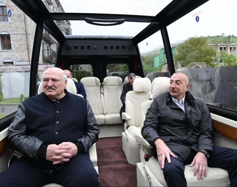 President Ilham Aliyev and President Aleksandr Lukashenko  visited Shusha city