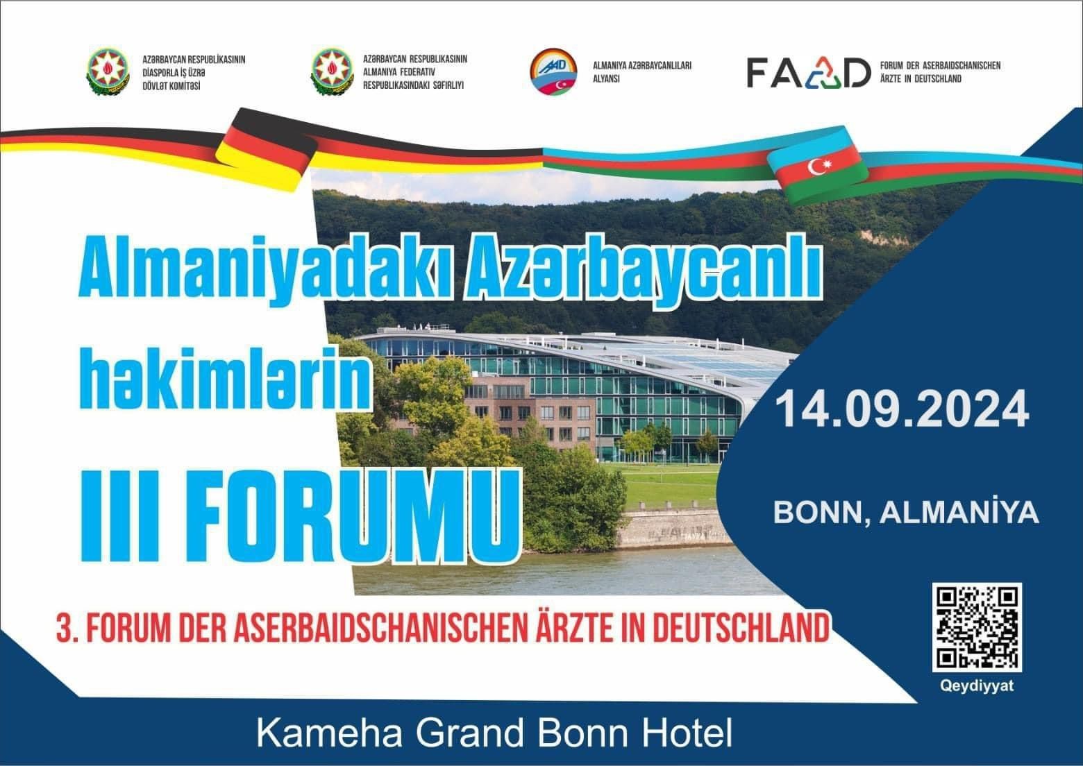 Almaniyadakı azərbaycanlı həkimlərin III Forumu   keçiriləcək