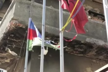 Xarkivdəki Azərbaycan diasporunun ofisi bombalandı  - Video 