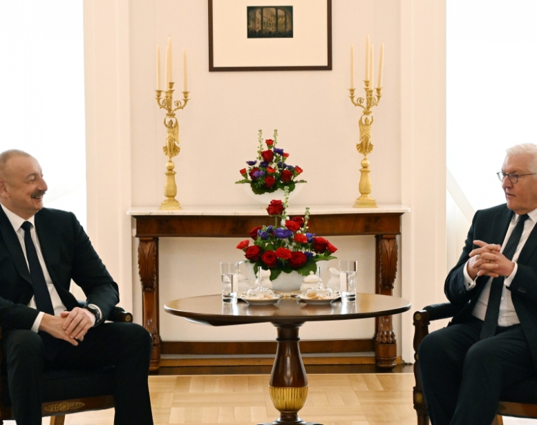  Ilham Aliyev held expanded meeting with  Frank-Walter Steinmeier 