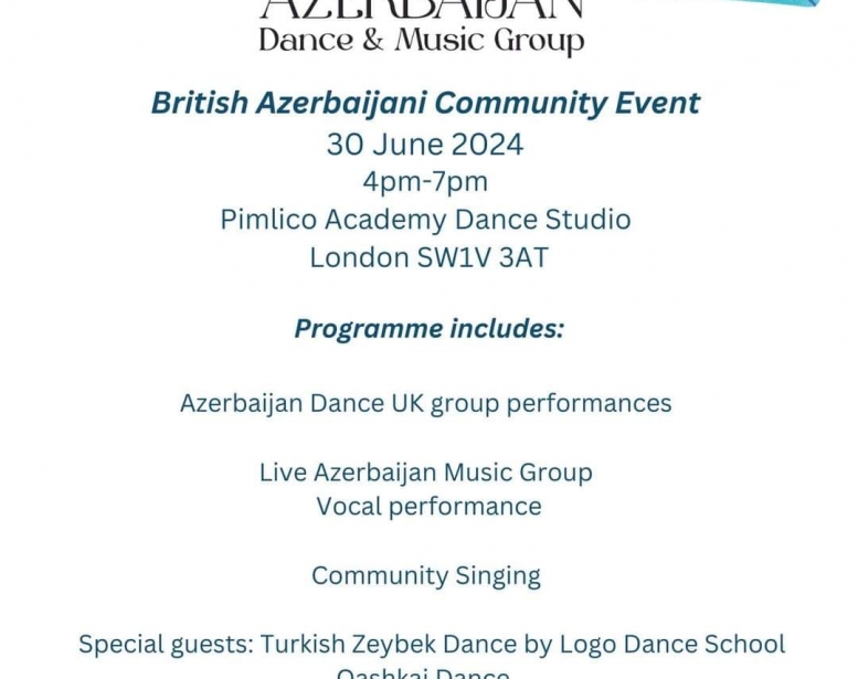 "Azerbaijan Dance UK"  soydaşlarımızı    icma tədbirinə dəvət edir