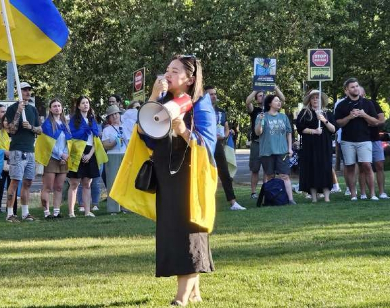 Ukrainian diaspora rallies in the US to raise awareness for children bombed   by Russia