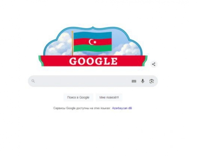 “Google” Azərbaycan bayrağı    ilə bəzəndi