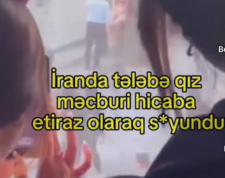 İranda tələbə qız məcburi hicaba etiraz    olaraq s*yundu